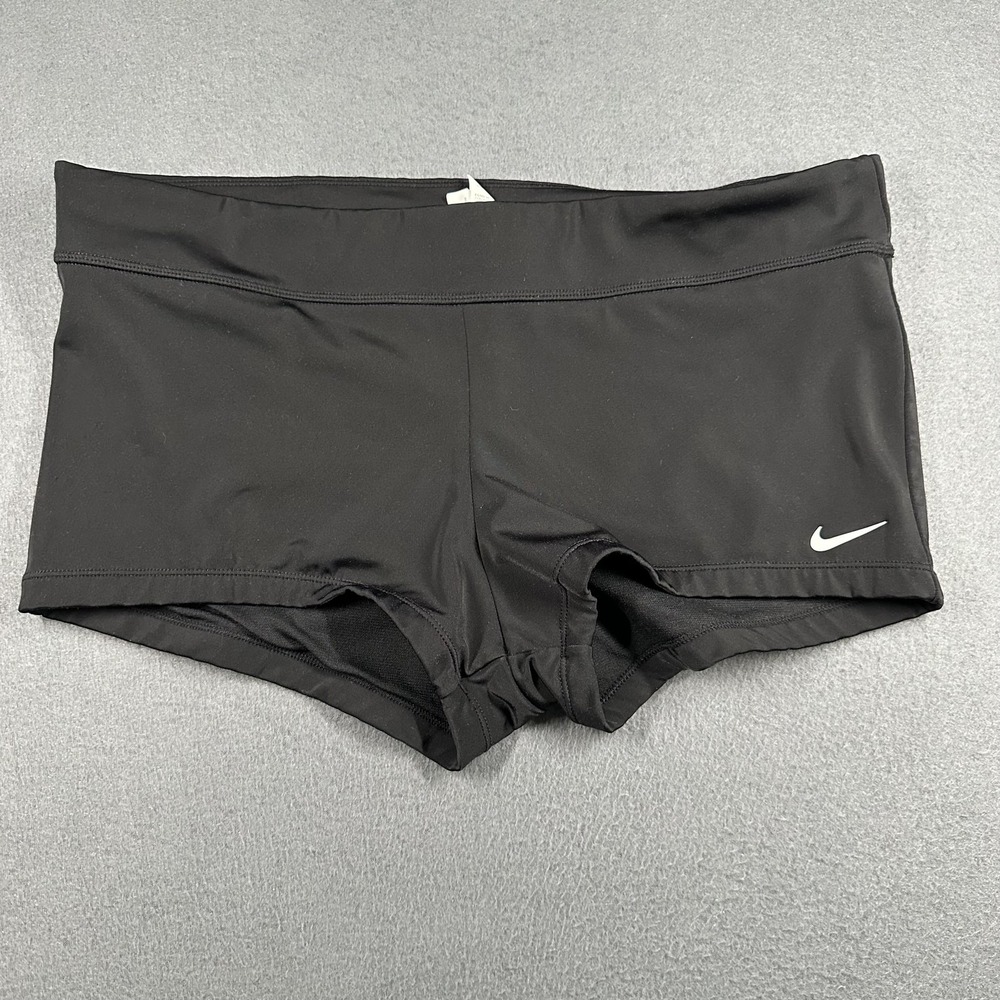 Nike Compression Shorts Womens XL Black Square Leg Quick Dry Running Volleyball